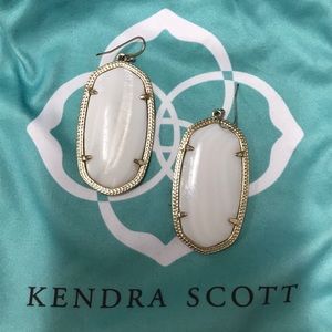 Kendra Scott white MOP Danielle earrings